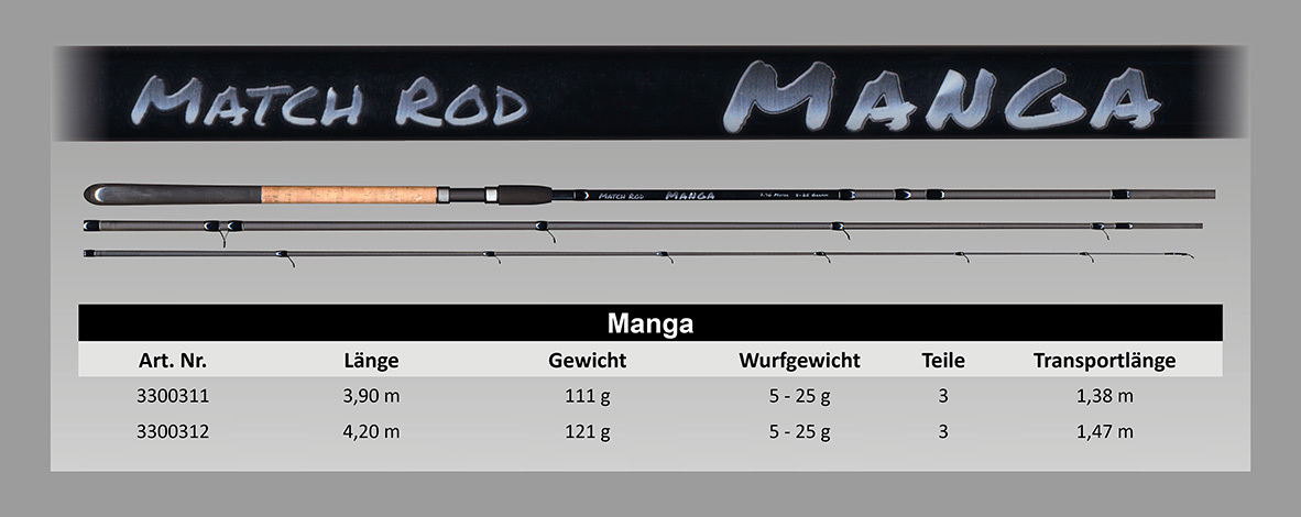 FTM Manga Rute Matchrute Match Rod verschiedene Größen Fishing Tackle Max